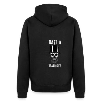 This Beard Is Taken - Bearded Man Valentines Day - Unisex Premium Organic Zip Hoodie - black - Back - Nico (187cm)
