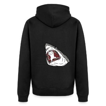 Chat mangeur de requins - Veste à capuche bio Premium Unisexe - noir - Dos - Nico (187cm)