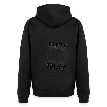 Pedal Steel Guitar - Unisex Premium Bio Zip Hoodie - Schwarz - Hinten - Nico (187cm)
