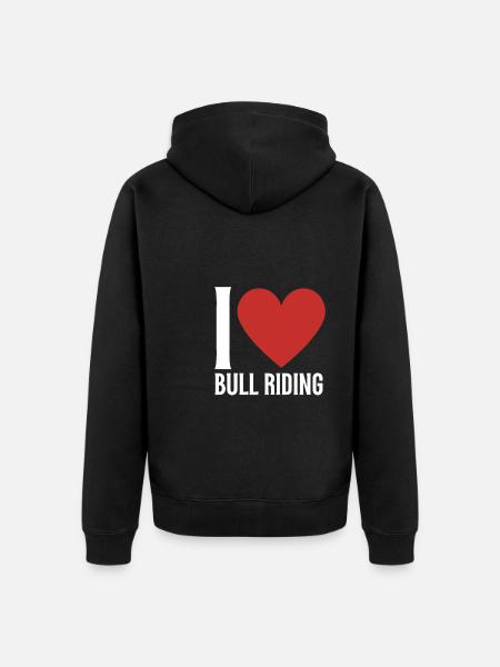 Future Bull Rider Steer Riding - Unisex Premium Organic Zip Hoodie - black