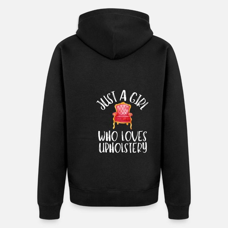 Rembourrage d’ameublement de restaurateur - Veste à capuche bio Premium Unisexe - noir