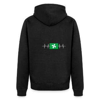 Italie Lombardie italienne - Veste à capuche bio Premium Unisexe - noir - Dos - Nico (187cm)