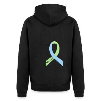 SPED Neurodiversity Dyscalculia - Unisex Premium Organic Zip Hoodie - black - Back - Nico (187cm)
