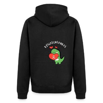SPED Neurodiversity Dyscalculia - Unisex Premium Organic Zip Hoodie - black - Back - Nico (187cm)