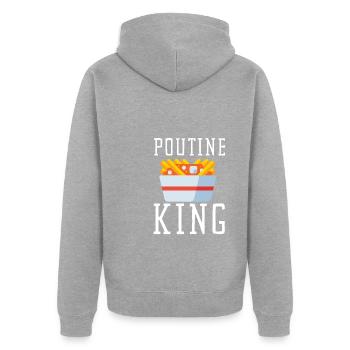 Cheese Curds Gravy Mix Canada Poutine - Veste à capuche bio Premium Unisexe - gris chiné - Dos - Nico (187cm)