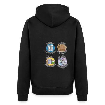 Recycle, I Love Recycling - Unisex Premium Bio Zip Hoodie - Schwarz - Hinten - Nico (187cm)