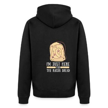Cuisson du pain aux raisins secs - Veste à capuche bio Premium Unisexe - noir - Dos - Nico (187cm)