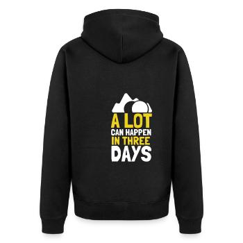 Alot Can Happen In 3 Days, Hallelujah Easter - Unisex Premium Bio Zip Hoodie - Schwarz - Hinten - Nico (187cm)