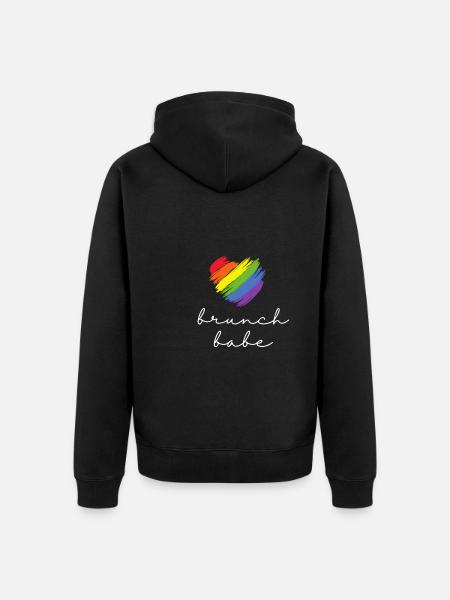 Babes Who Brunch Squat - Unisex Premium Organic Zip Hoodie - black