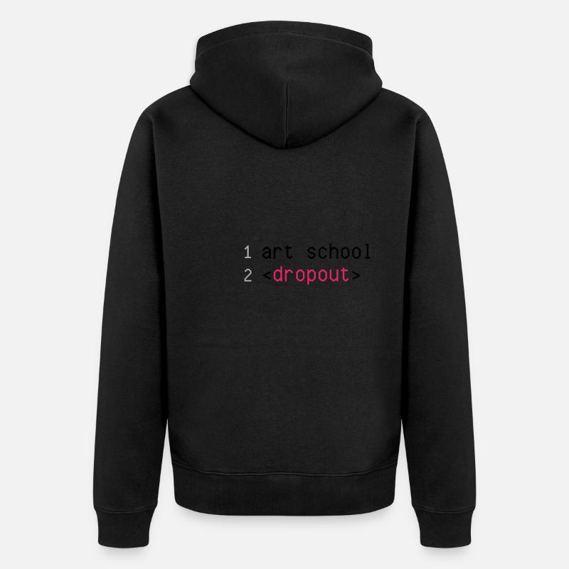 Décrochage scolaire - Veste à capuche bio Premium Unisexe - noir