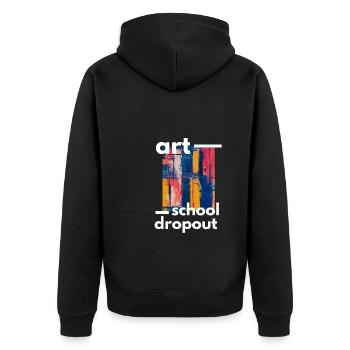 Décrochage scolaire - Veste à capuche bio Premium Unisexe - noir - Dos - Nico (187cm)