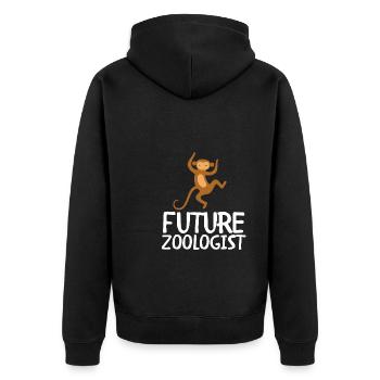 Future Zoologist Birthday Wildlife - Veste à capuche bio Premium Unisexe - noir - Dos - Nico (187cm)