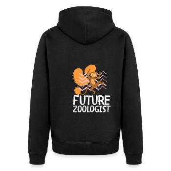 Future Zoologist Birthday Wildlife - Veste à capuche bio Premium Unisexe - noir - Dos - Nico (187cm)