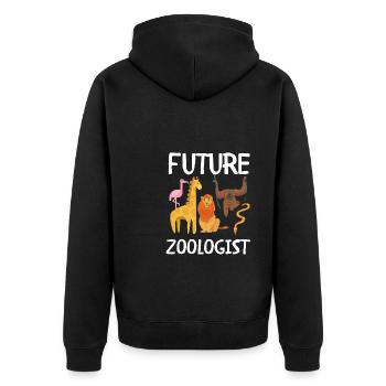 Future Zoologist Birthday Wildlife - Veste à capuche bio Premium Unisexe - noir - Dos - Nico (187cm)