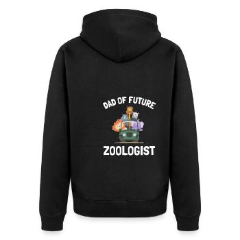 Future Zoologist Birthday Wildlife - Veste à capuche bio Premium Unisexe - noir - Dos - Nico (187cm)