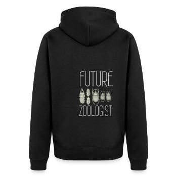 Future Zoologist Birthday Wildlife - Veste à capuche bio Premium Unisexe - noir - Dos - Nico (187cm)