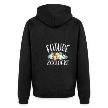 Future Zoologist Birthday Wildlife - Veste à capuche bio Premium Unisexe - noir - Dos - Nico (187cm)