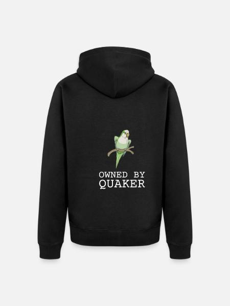 Blue Quaker Parrot Mom - Unisex Premium Organic Zip Hoodie - black