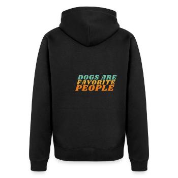 Les chiens sont mes personnes préférées - Veste à capuche bio Premium Unisexe - noir - Dos - Nico (187cm)