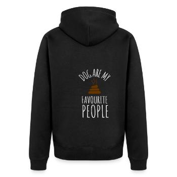 Les chiens sont mes personnes préférées - Veste à capuche bio Premium Unisexe - noir - Dos - Nico (187cm)