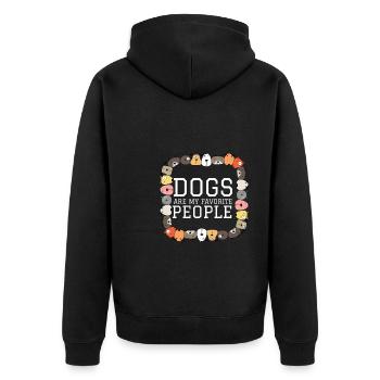 Les chiens sont mes personnes préférées - Veste à capuche bio Premium Unisexe - noir - Dos - Nico (187cm)
