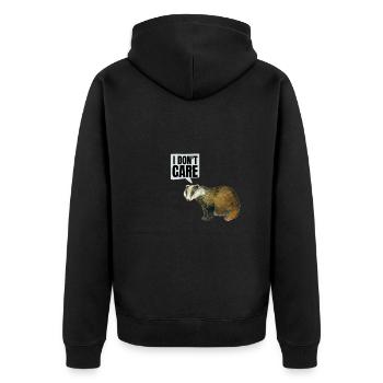 Honey Badger s’en fiche - Veste à capuche bio Premium Unisexe - noir - Dos - Nico (187cm)