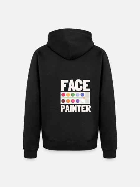 Face Painter And Face Painting - Unisex Premium Organic Zip Hoodie - black