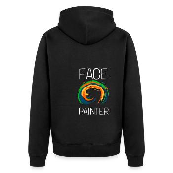 Face Painter And Face Painting - Unisex Premium Organic Zip Hoodie - black - Back - Nico (187cm)