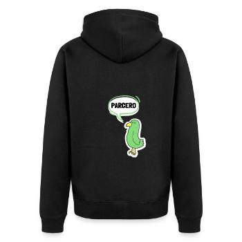 Parcero Colombia Colombian Cartagena Medellin And - Unisex Premium Bio Zip Hoodie - Schwarz - Hinten - Nico (187cm)