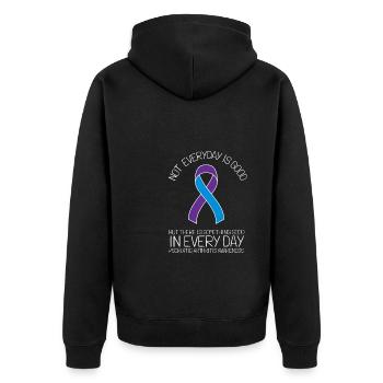 Arthrite psoriasique Guerrier et APS chronique - Veste à capuche bio Premium Unisexe - noir - Dos - Nico (187cm)
