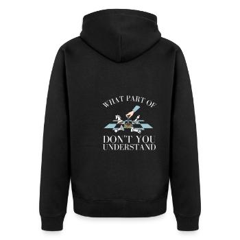 Chess Master Chess Club & 3 Way Chess Game - Unisex Premium Organic Zip Hoodie - black - Back - Nico (187cm)