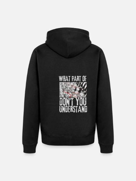 Chess Master Chess Club & 3 Way Chess Game - Unisex Premium Organic Zip Hoodie - black