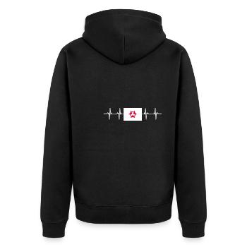 Drapeau du Japon - Oita - Veste à capuche bio Premium Unisexe - noir - Dos - Nico (187cm)