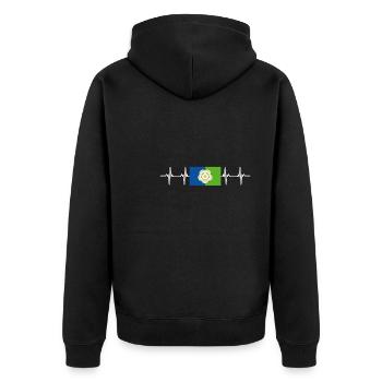 United Kingdom East Riding of Yorkshire Flag - Unisex Premium Organic Zip Hoodie - black - Back - Nico (187cm)