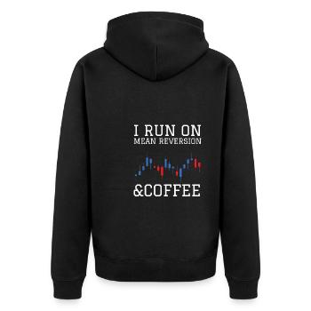 Volatility Options Trading Trader - Unisex Premium Organic Zip Hoodie - black - Back - Nico (187cm)