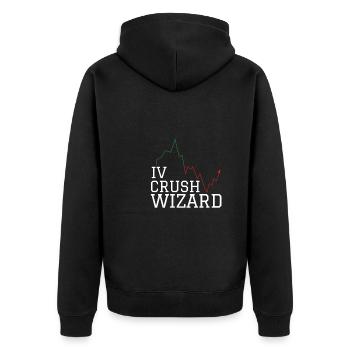 Volatility Options Trading Trader - Unisex Premium Organic Zip Hoodie - black - Back - Nico (187cm)