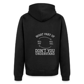 Volatility Options Trading Trader - Unisex Premium Organic Zip Hoodie - black - Back - Nico (187cm)