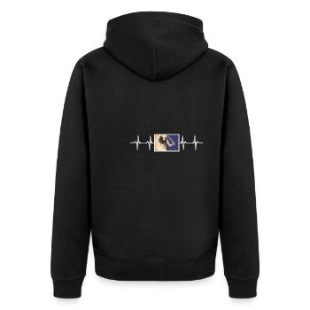 Irish Ireland Connacht Flag - Unisex Premium Bio Zip Hoodie - Schwarz - Hinten - Nico (187cm)