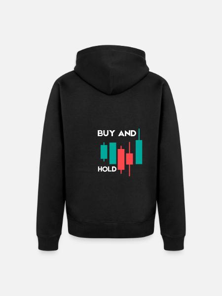 Investment Strategy Buy And Hold - Unisex Premium Organic Zip Hoodie - black