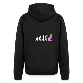 Sphynx Mom Cat Hairless Cat Owner - Unisex Premium Bio Zip Hoodie - Schwarz - Hinten - Nico (187cm)