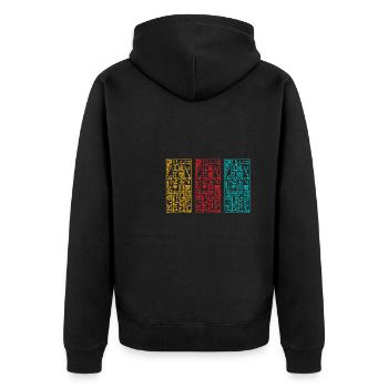 Assyrian Mythology Sumerian Mesopotamia - Unisex Premium Organic Zip Hoodie - black - Back - Nico (187cm)