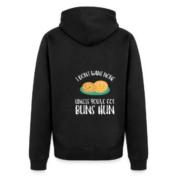 Cinnamon Roll And Cinnamon Buns - Unisex Premium Organic Zip Hoodie - black - Back - Nico (187cm)