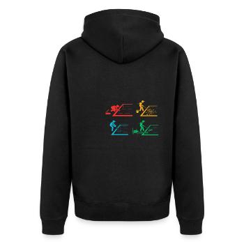 Pool Guy Maintenance And Swimming Pool Cleaner - Unisex Premium Bio Zip Hoodie - Schwarz - Hinten - Nico (187cm)