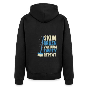 Pool Guy Maintenance And Swimming Pool Cleaner - Unisex Premium Bio Zip Hoodie - Schwarz - Hinten - Nico (187cm)