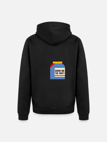 Show The Whey Protein Powder - Unisex Premium Organic Zip Hoodie - black