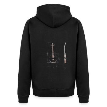 Bouzouki Irlandais Instrument Grec - Veste à capuche bio Premium Unisexe - noir - Dos - Nico (187cm)