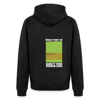 Irish Dublin Hurling - Unisex Premium Bio Zip Hoodie - Schwarz - Hinten - Nico (187cm)