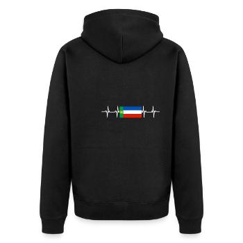 Drapeau russe - Khakassie - Veste à capuche bio Premium Unisexe - noir - Dos - Nico (187cm)