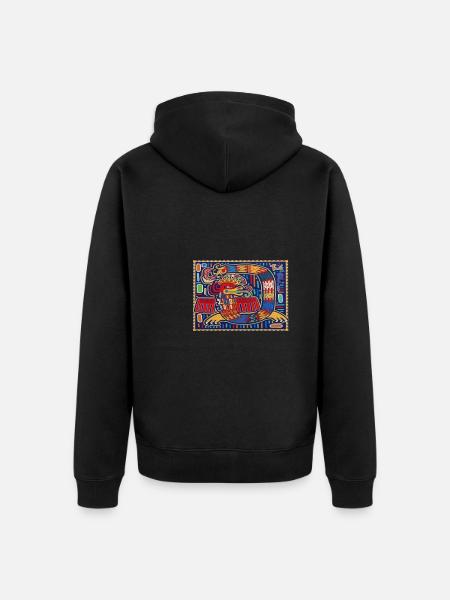 Aztec Calendar - Quetzalcoatl - Unisex Premium Organic Zip Hoodie - black