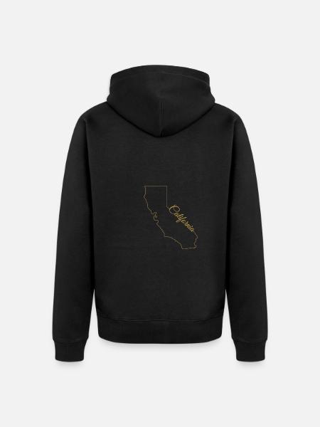 California This Place - Unisex Premium Organic Zip Hoodie - black
